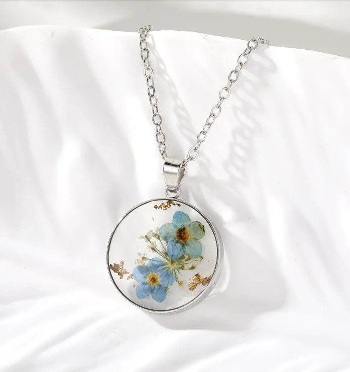 Dried Flower Charm Jewelry