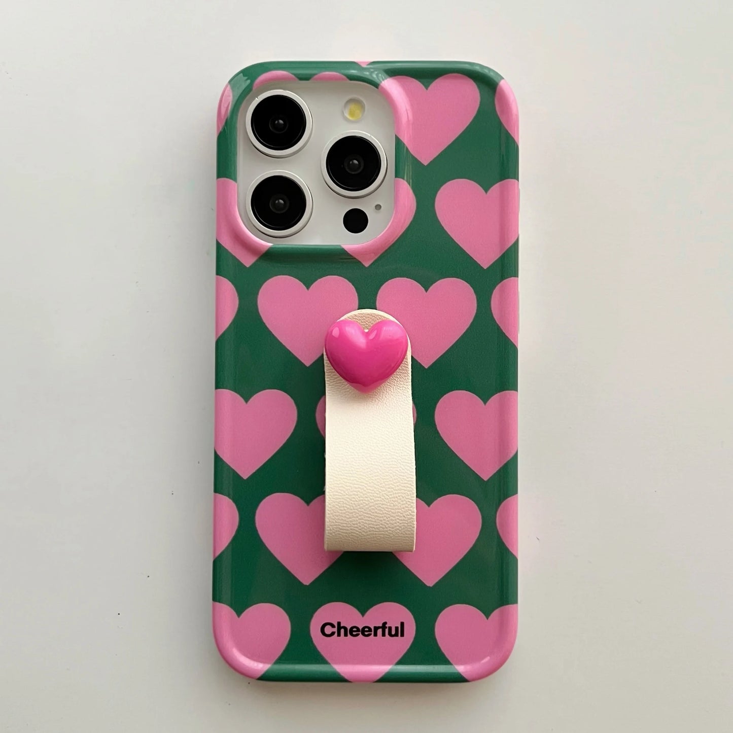 Pink heart iPhone Case