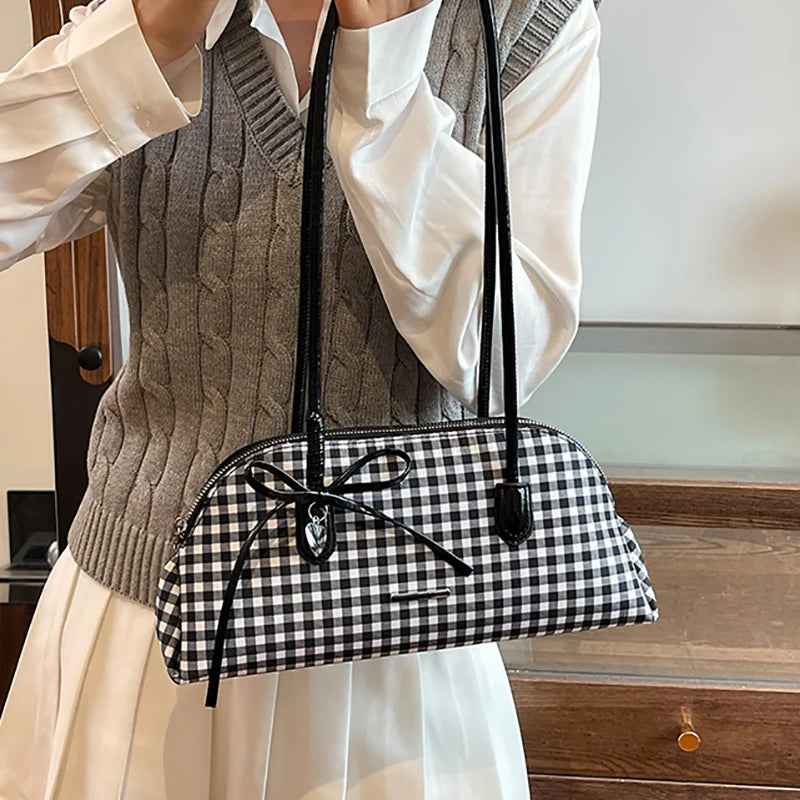 Retro American Style Crossbody Bag Women's Handbag Fashionable Handheld Bag Casual Single Shoulder Bag Simple Style Handbag - Ice Cream Cake