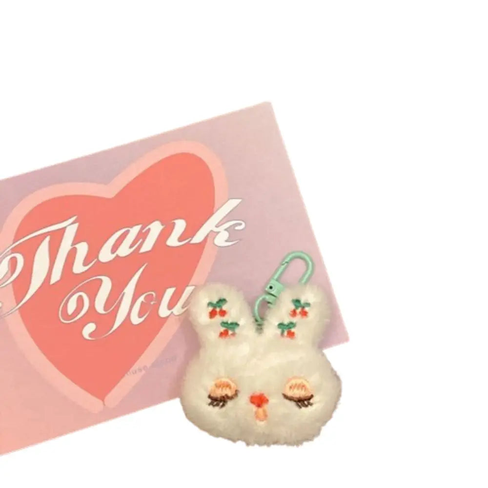 Cartoon Plush Doll Pendant Cute Bunny Brooch Doll Bear Frog Bag Pendant Diy Keychain - Ice Cream Cake