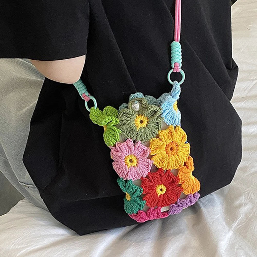 Handmade Crochet Flower Purse