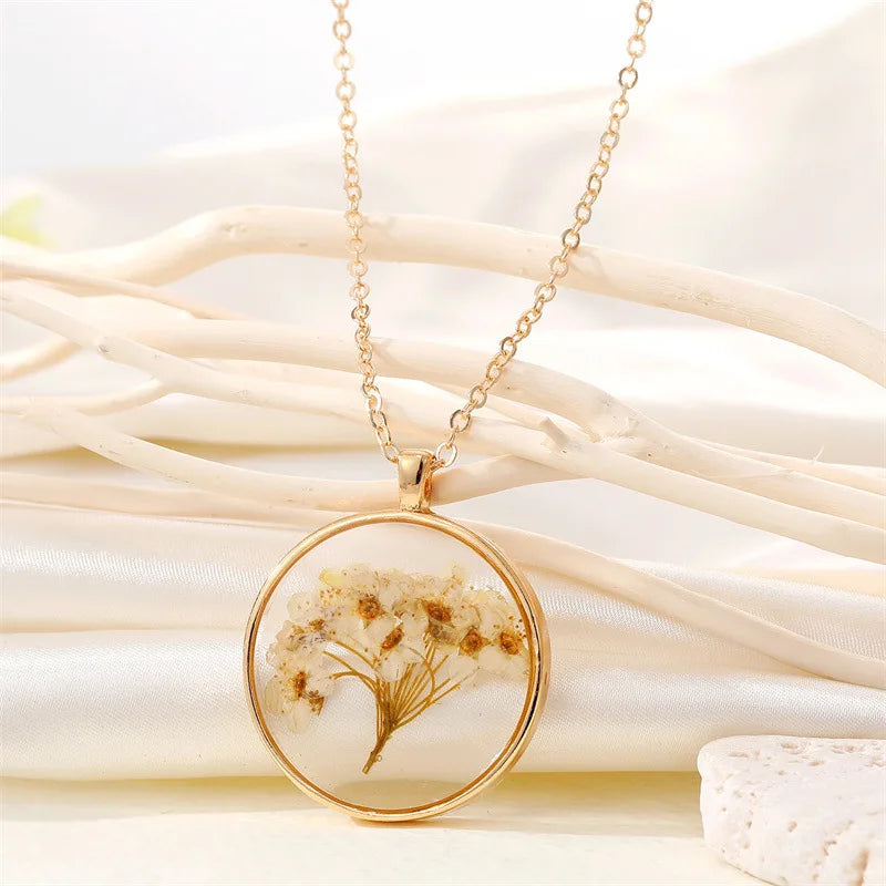 Dried Flower Charm Jewelry