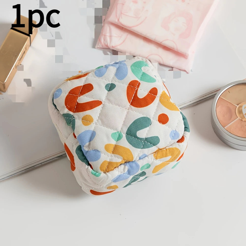 Colourful Quilted Pads Pouch (5 Designs) - Ice Cream Cake