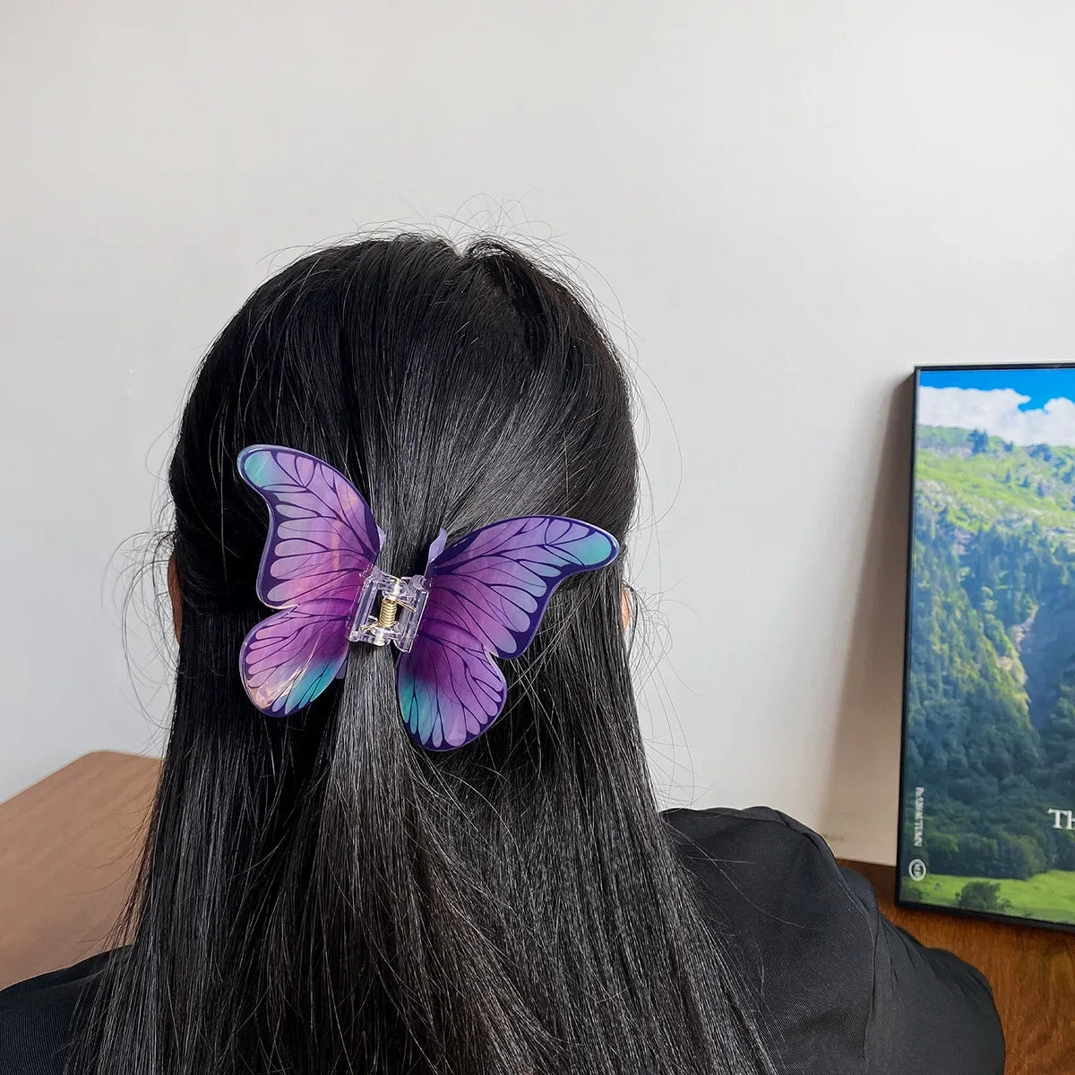 Acrylic Glossy Butterfly Hair Claw