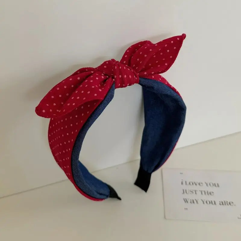 Polka Dot Bow Headband