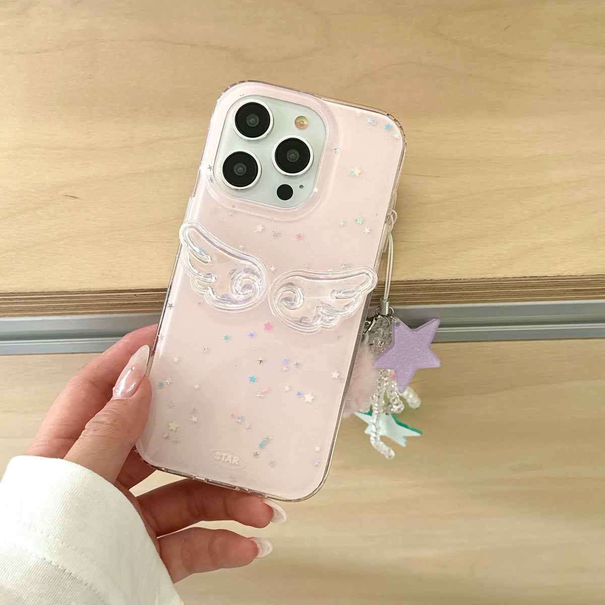 y2K Sparkling Angel Wings iPhone Case