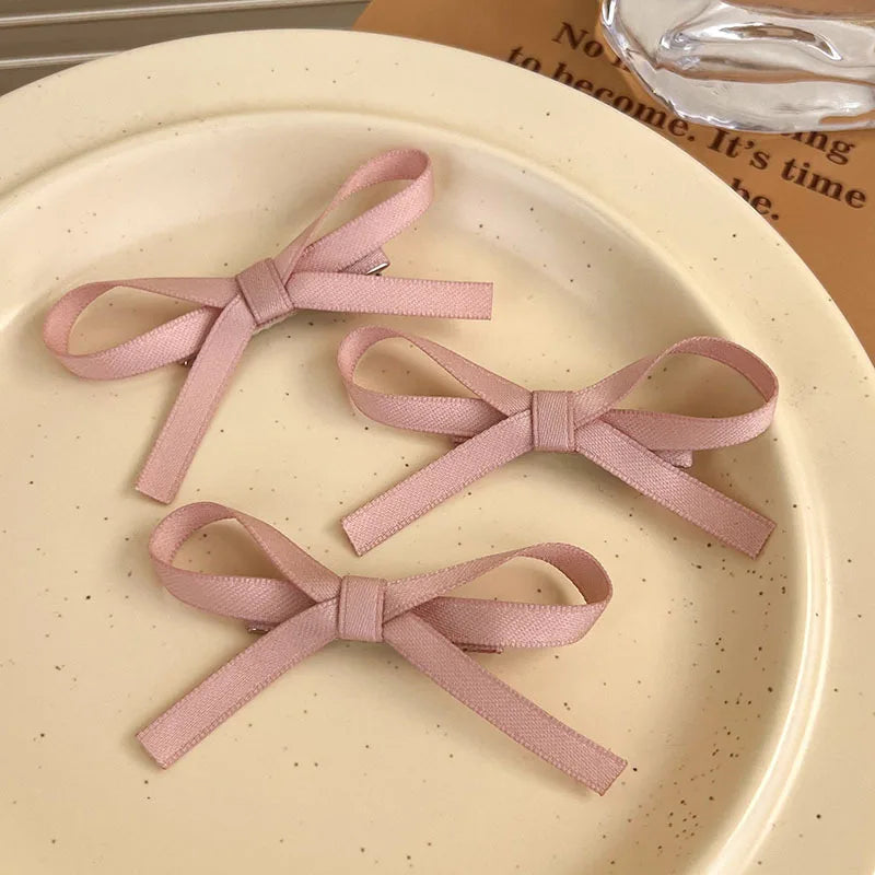 Balletcore Ribbon Bow Hairclip Sets (3 Hairclips)
