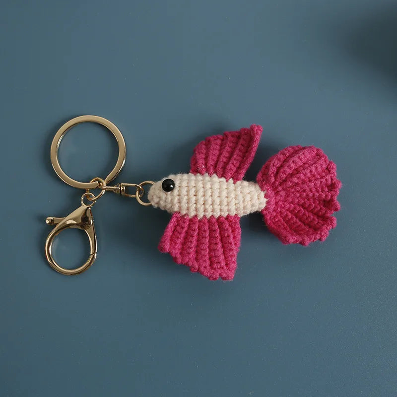 Handmade Crochet Ocean Friends Keychain Charm