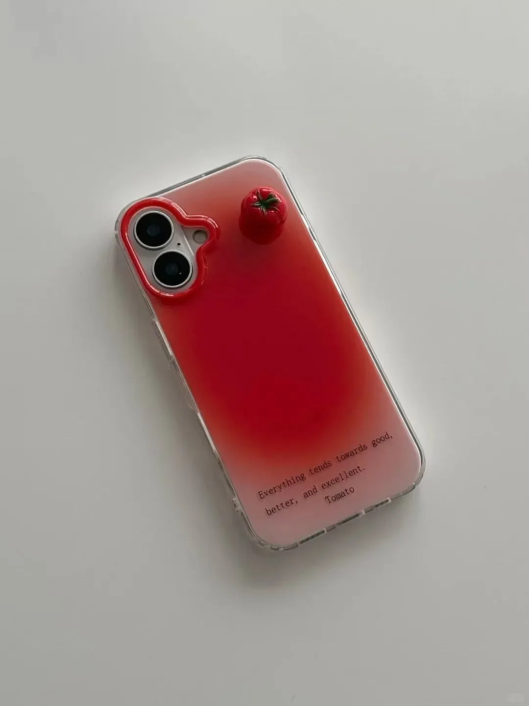 Ins Korean Style Trendy Atmosphere Red Retro 3D Tomato Phone Case For iPhone 17 16 15 14 13 12 11 Pro Max Plus Simple Cute Cover - Ice Cream Cake