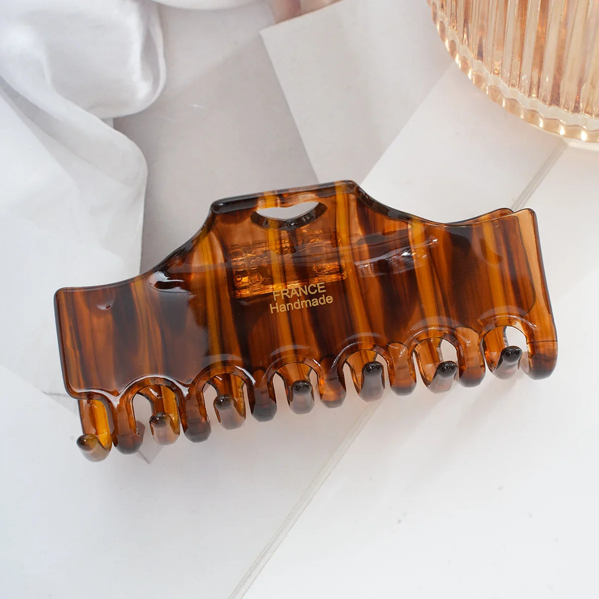 Glossy Stripe Acrylic Hair Claw