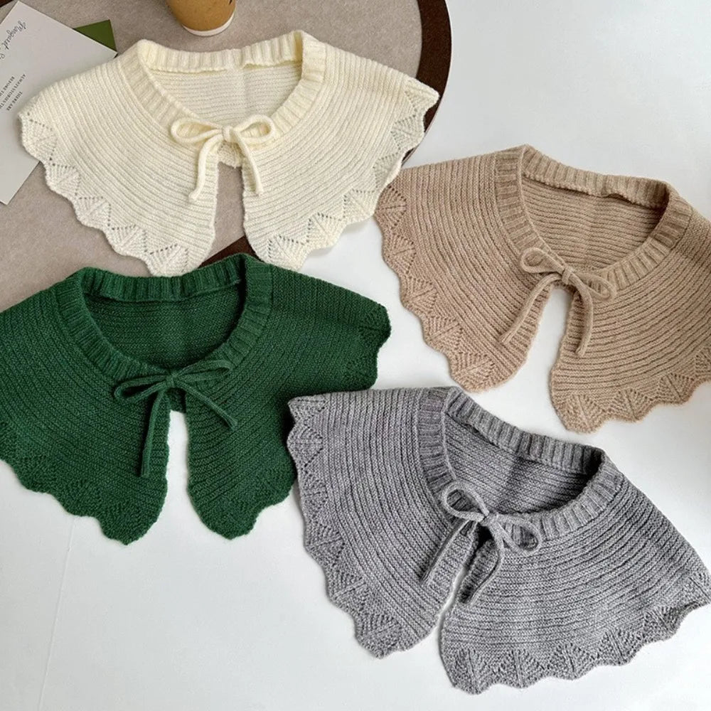 Knitted Detachable Frill Collar