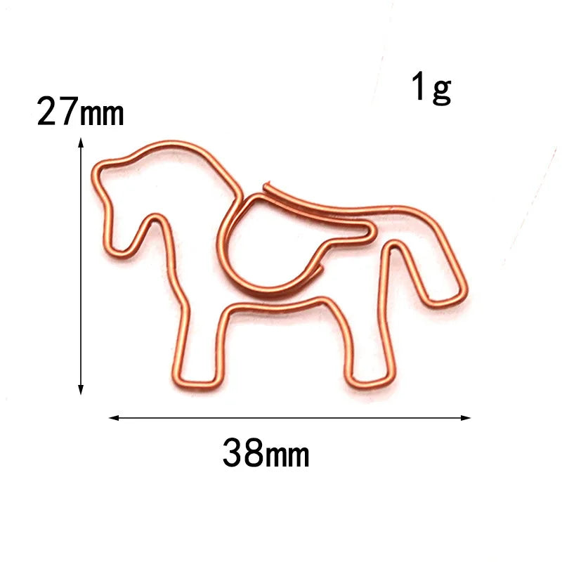 20-100pcs Color Pony Horse Paper Clip Special-shaped Paper Clip Animal Papeclips Creative Stationery Office School Supplies - Ice Cream Cake