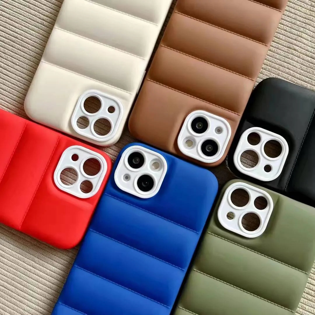 Puffer Coat Style iPhone Case