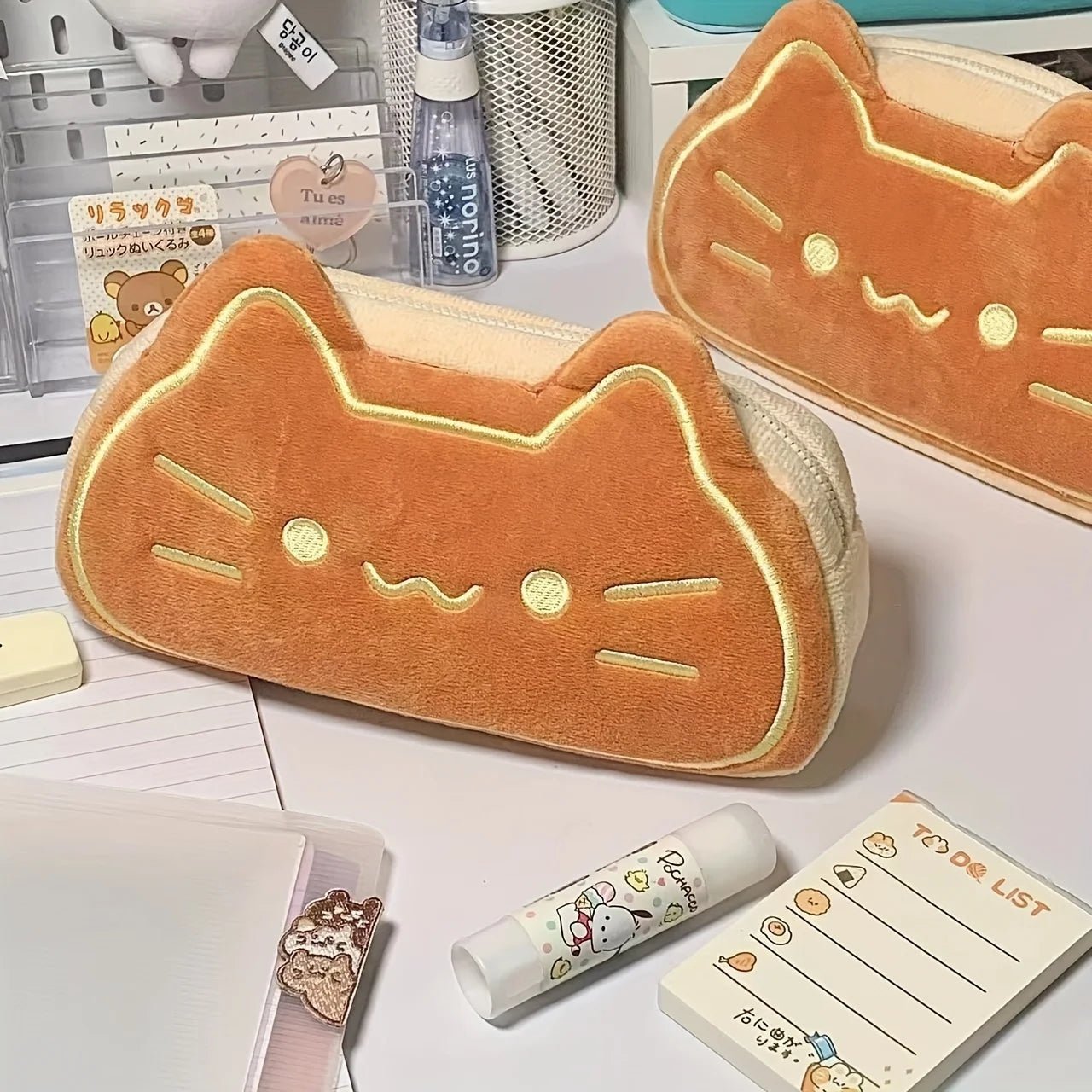 Caramel Pencake Cat Pencil Case - Ice Cream Cake