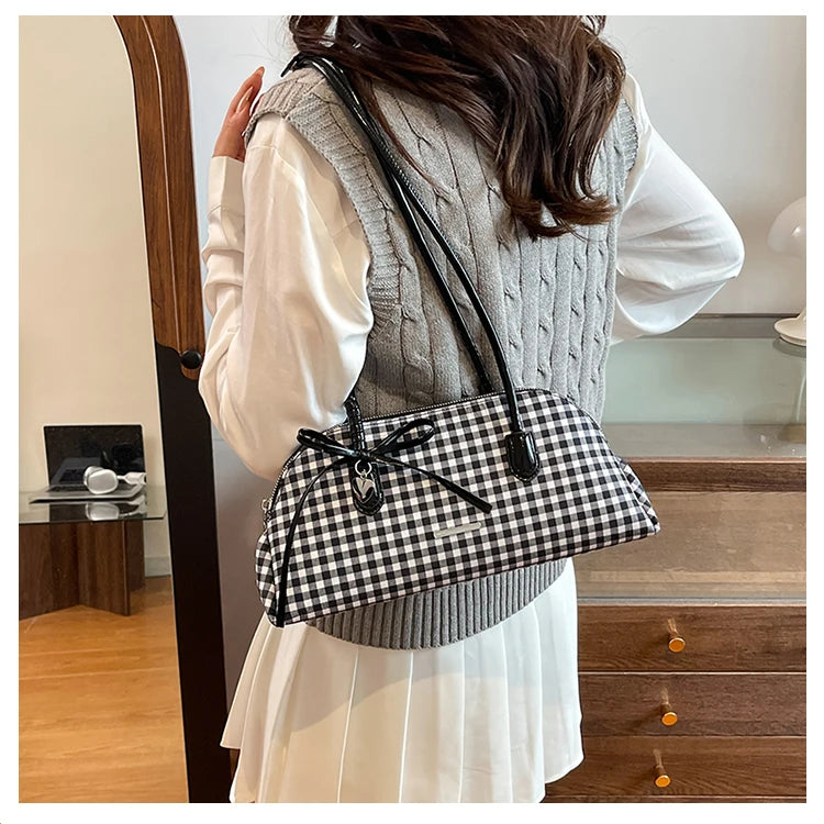 Retro American Style Crossbody Bag Women's Handbag Fashionable Handheld Bag Casual Single Shoulder Bag Simple Style Handbag - Ice Cream Cake