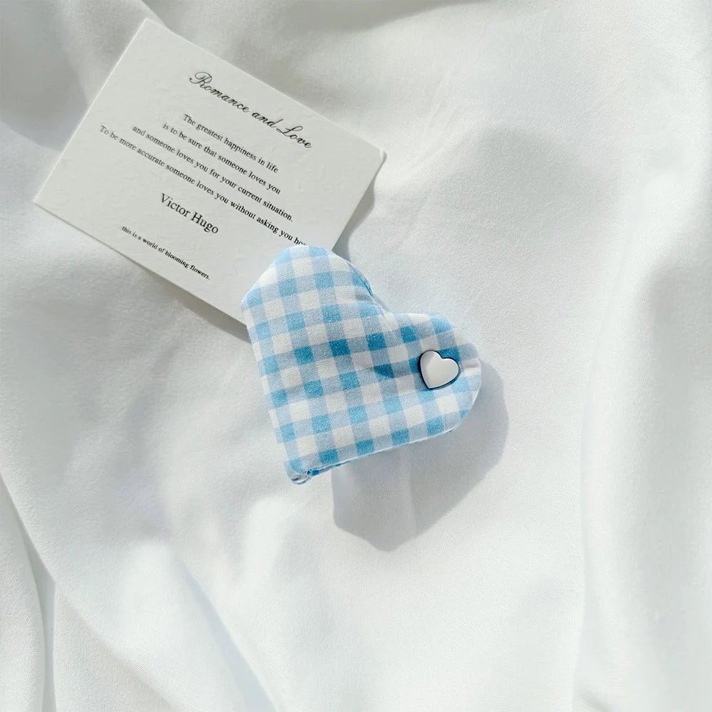 Gingham Heart Wire Tidy