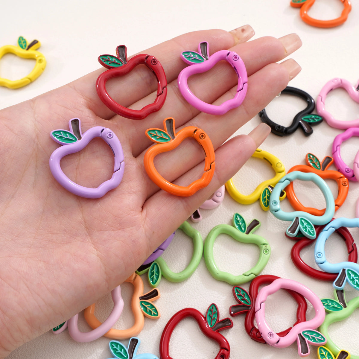 Mini Apple Shaped Carabiner Clip
