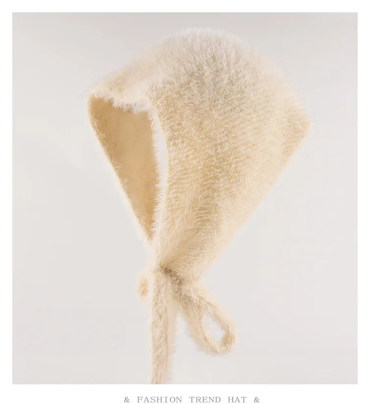Fuzzy Knit Bonnet