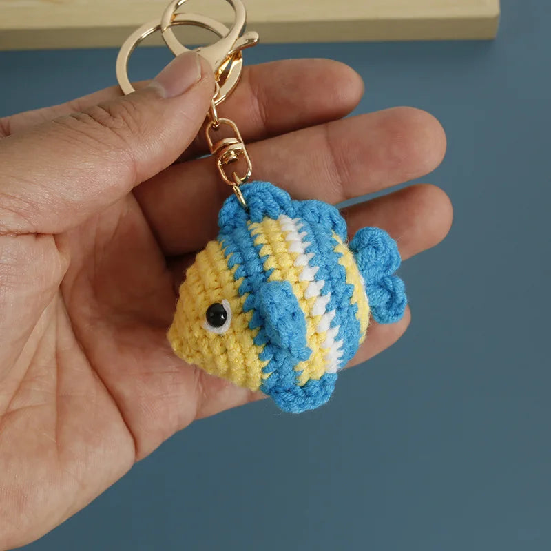 Handmade Crochet Ocean Friends Keychain Charm