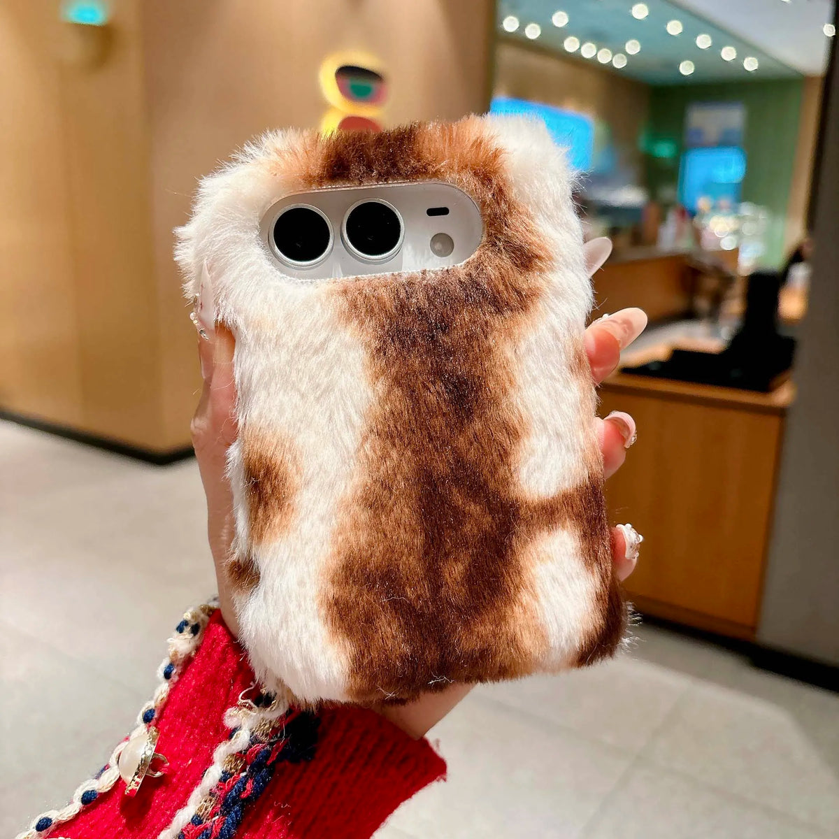 Gradient Plush Case for iPhone Duo