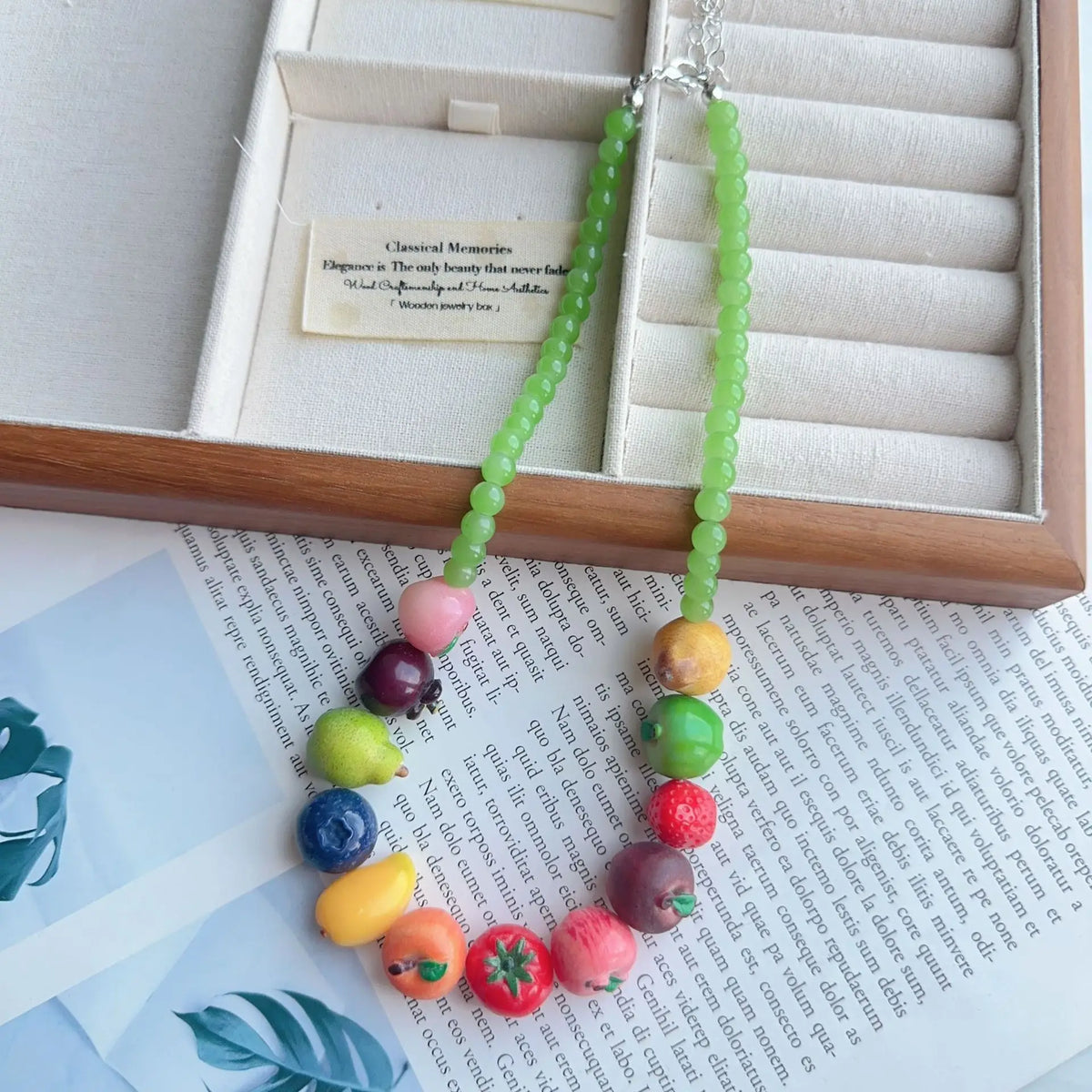 Fruit Charm Necklace and Bracelet