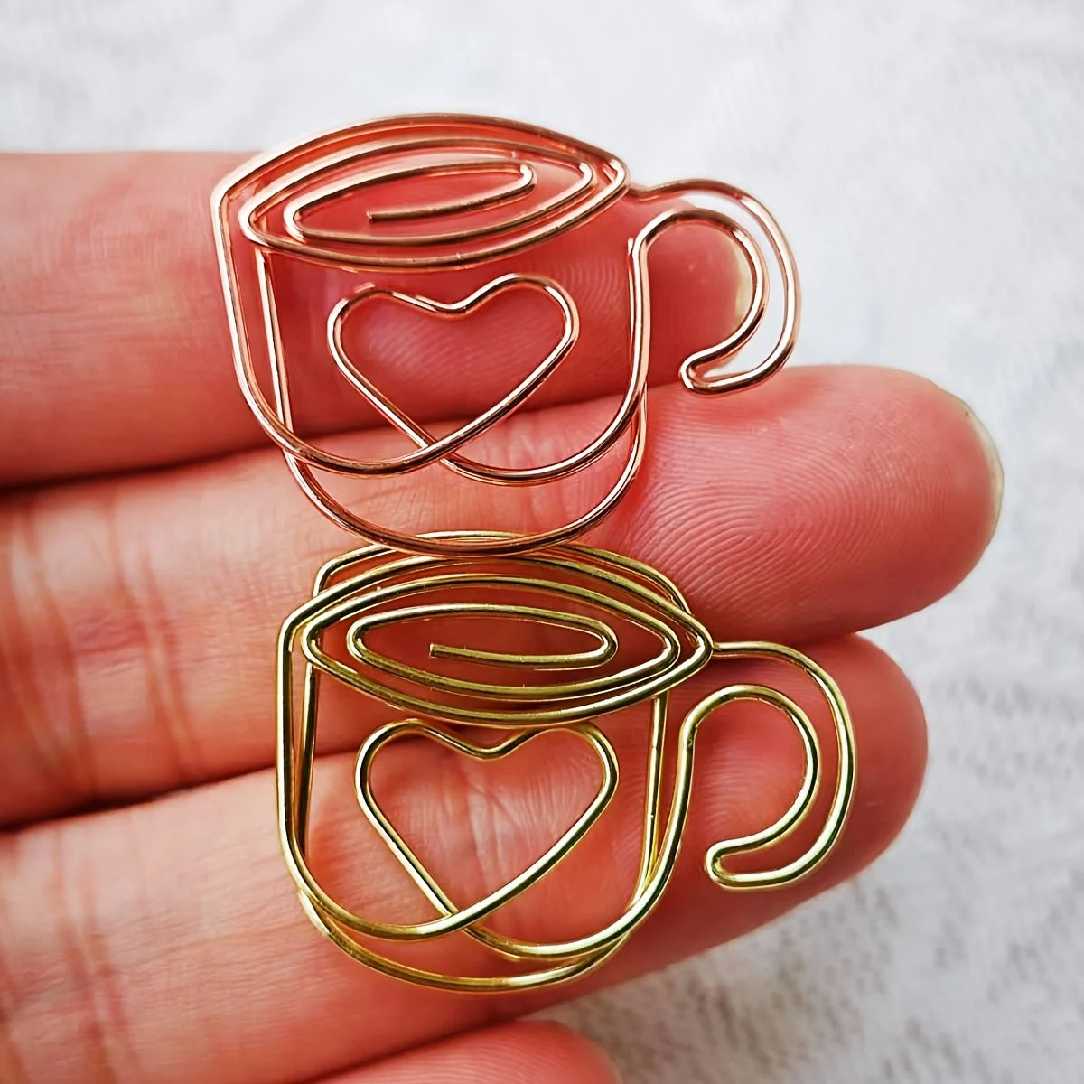 20Pcs Cute Love Cupid Shaped Paper Clips for Paperwork Office School Personal Use Wedding Decoration Supplies - Ice Cream Cake