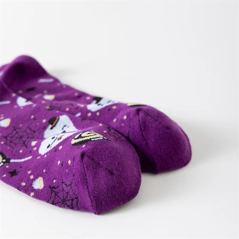 3 Pairs Of Fashionable And Unique Mid-calf Socks With Halloween Patterns,Suit For Men And Women Holiday Wearing - Ice Cream Cake