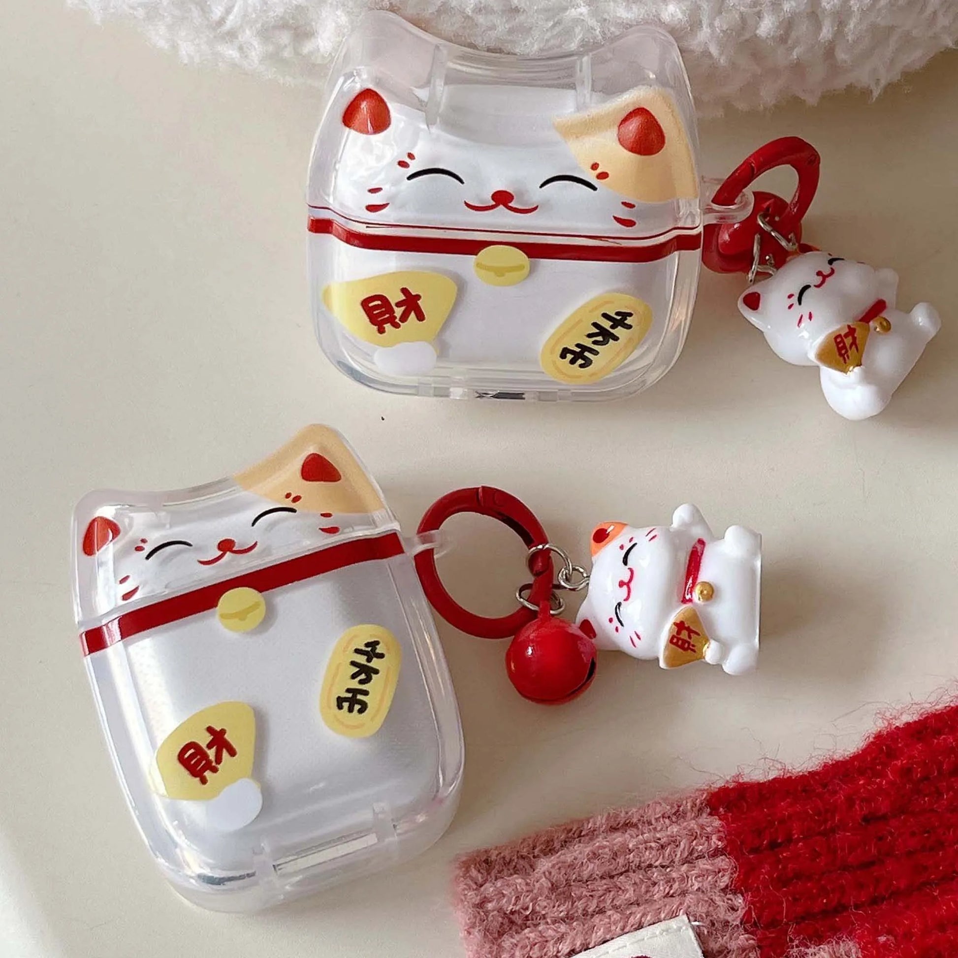Cute cat rich happy new year cartoon shockproof earphone case lucky cover for apple airpods 4 1 pro 2nd 2 3 capa - Ice Cream Cake