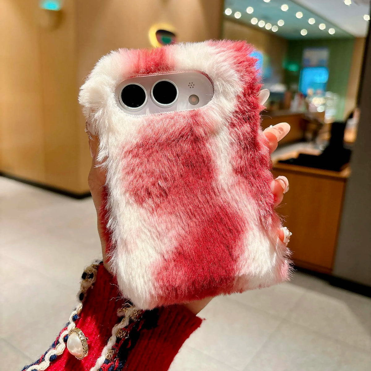 Gradient Plush Case for iPhone Duo