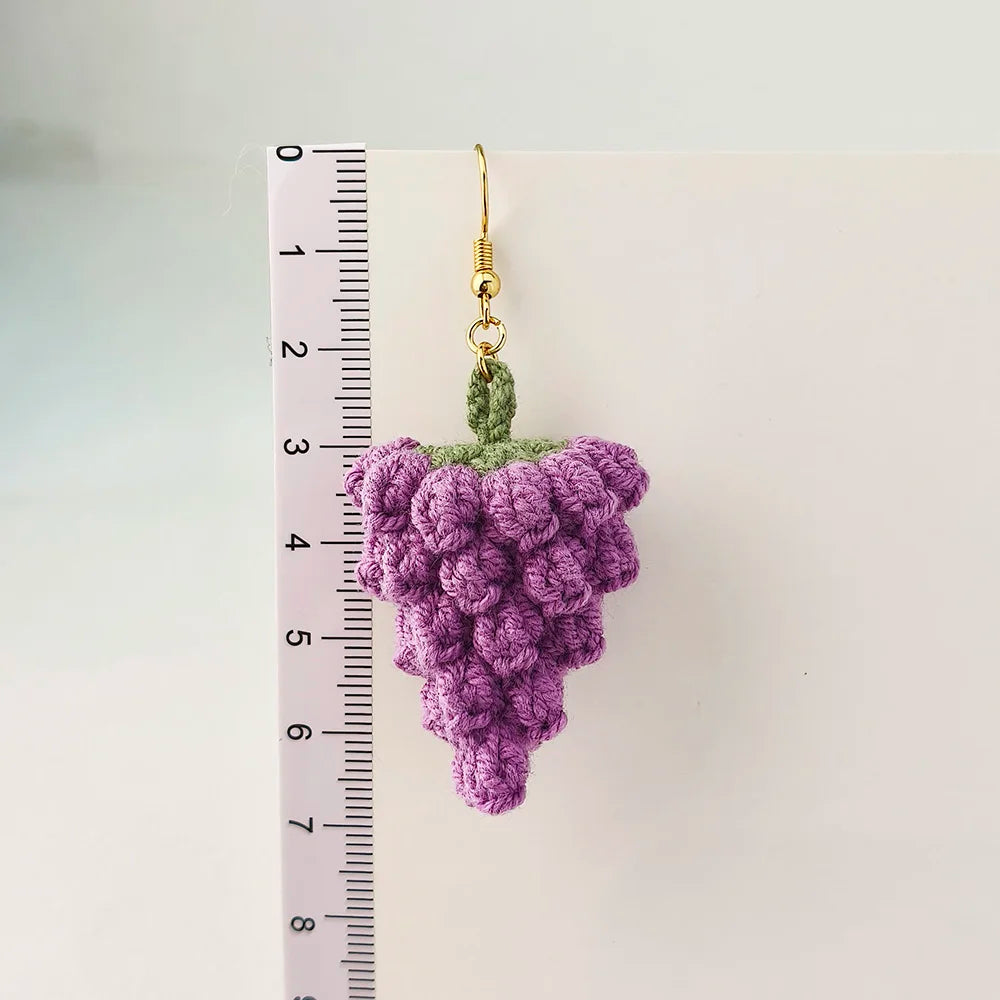 Crochet Fruit Earrings (8 Designs) - Ice Cream Cake