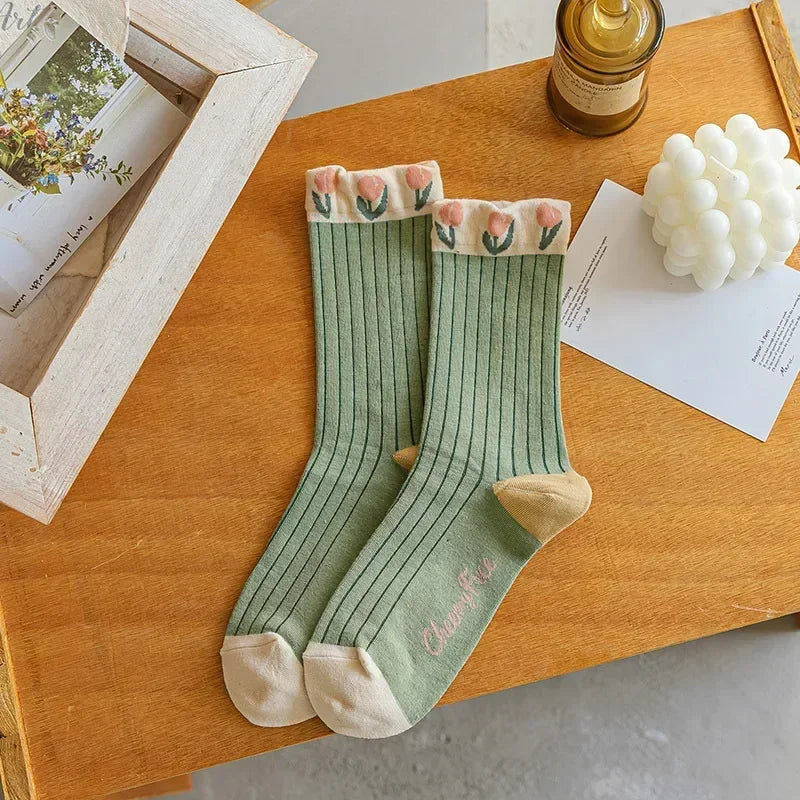 Flower Power Crew Socks