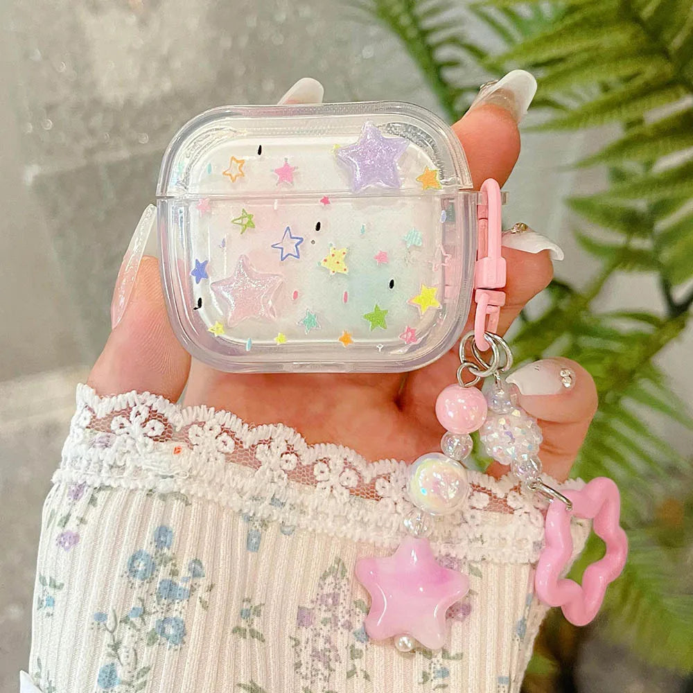 Pastel Stars AirPods Charger Case Cover