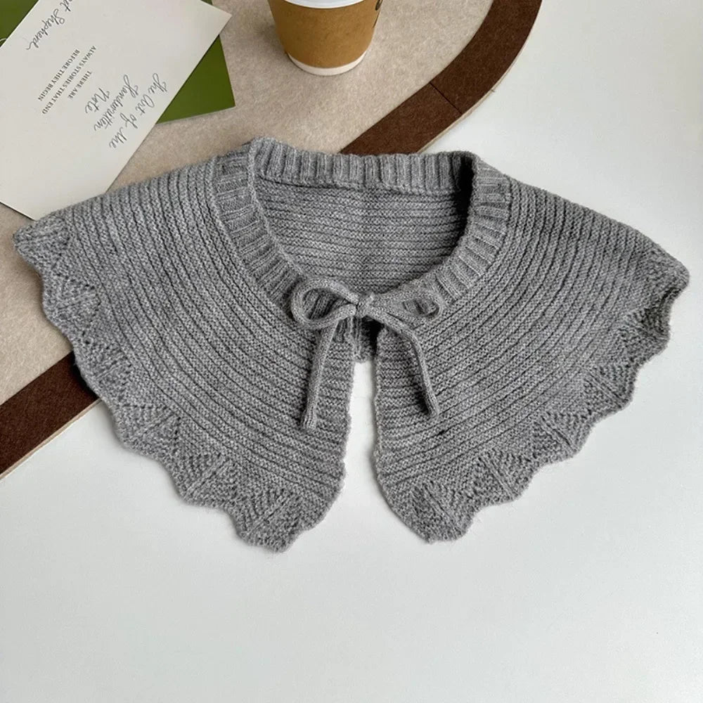 Knitted Detachable Frill Collar
