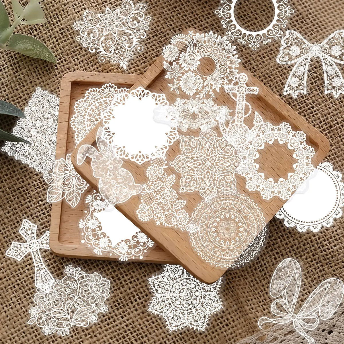 Lace Pattern Sticker Set (Set of 50pcs)