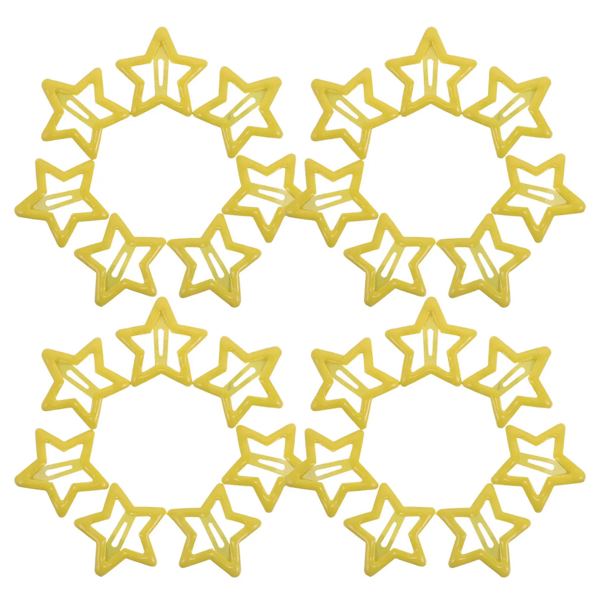 Yellow Star Mini Hair Clip Set (Set of 30 Clips)