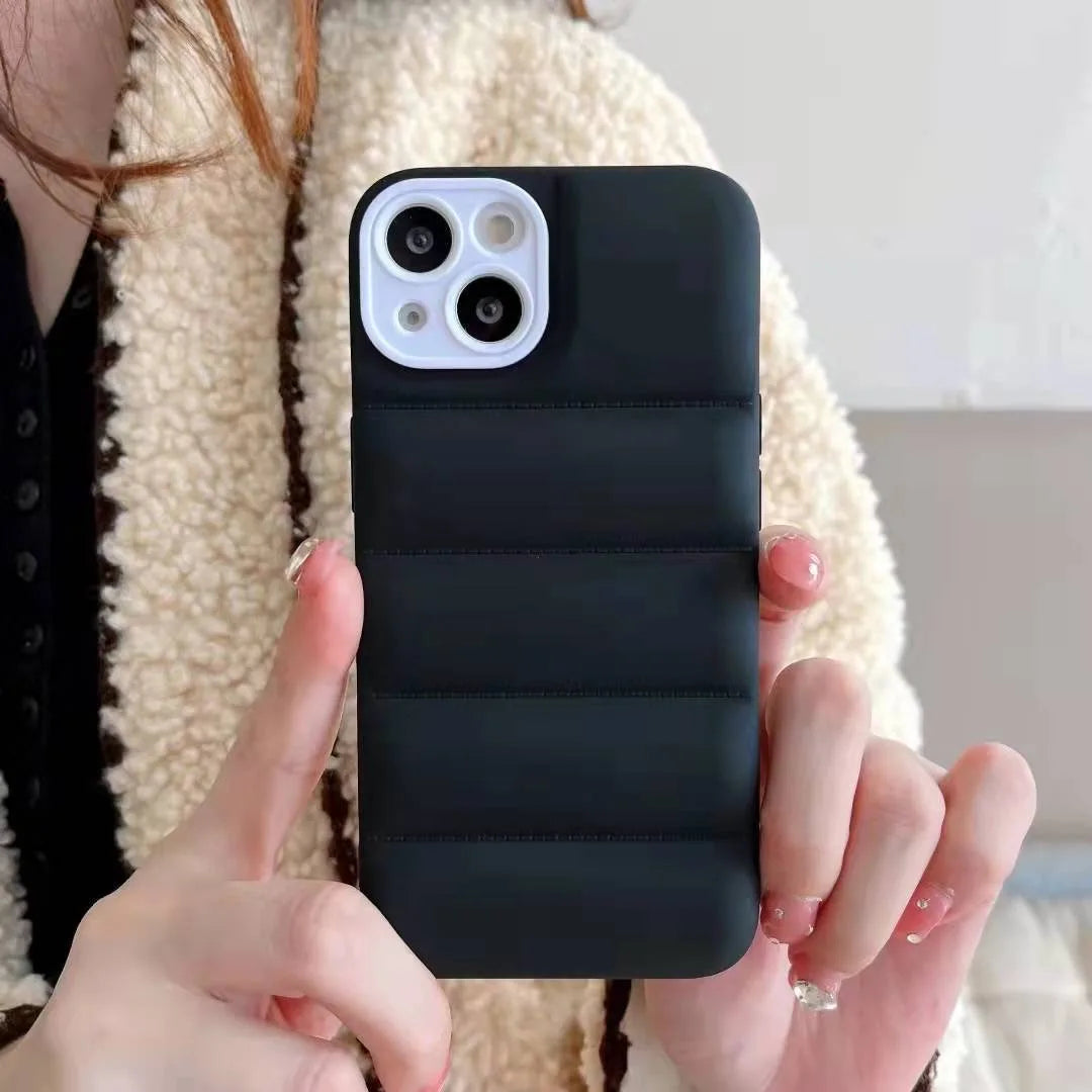 Puffer Coat Style iPhone Case