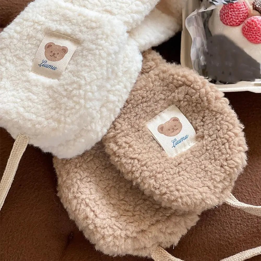 Teddy Bear Tie-On Earmuffs