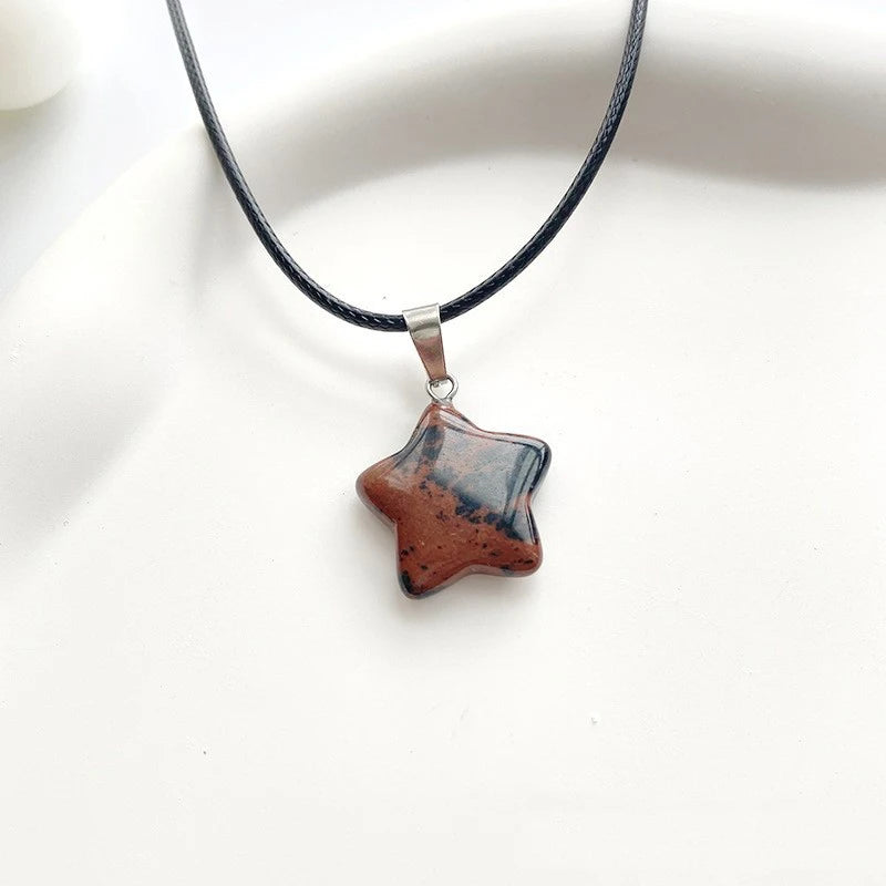 Star Shaped Stone Pendant Necklace