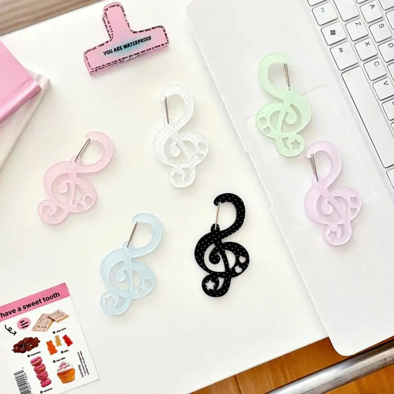 Polka Dot Musical Note Clip