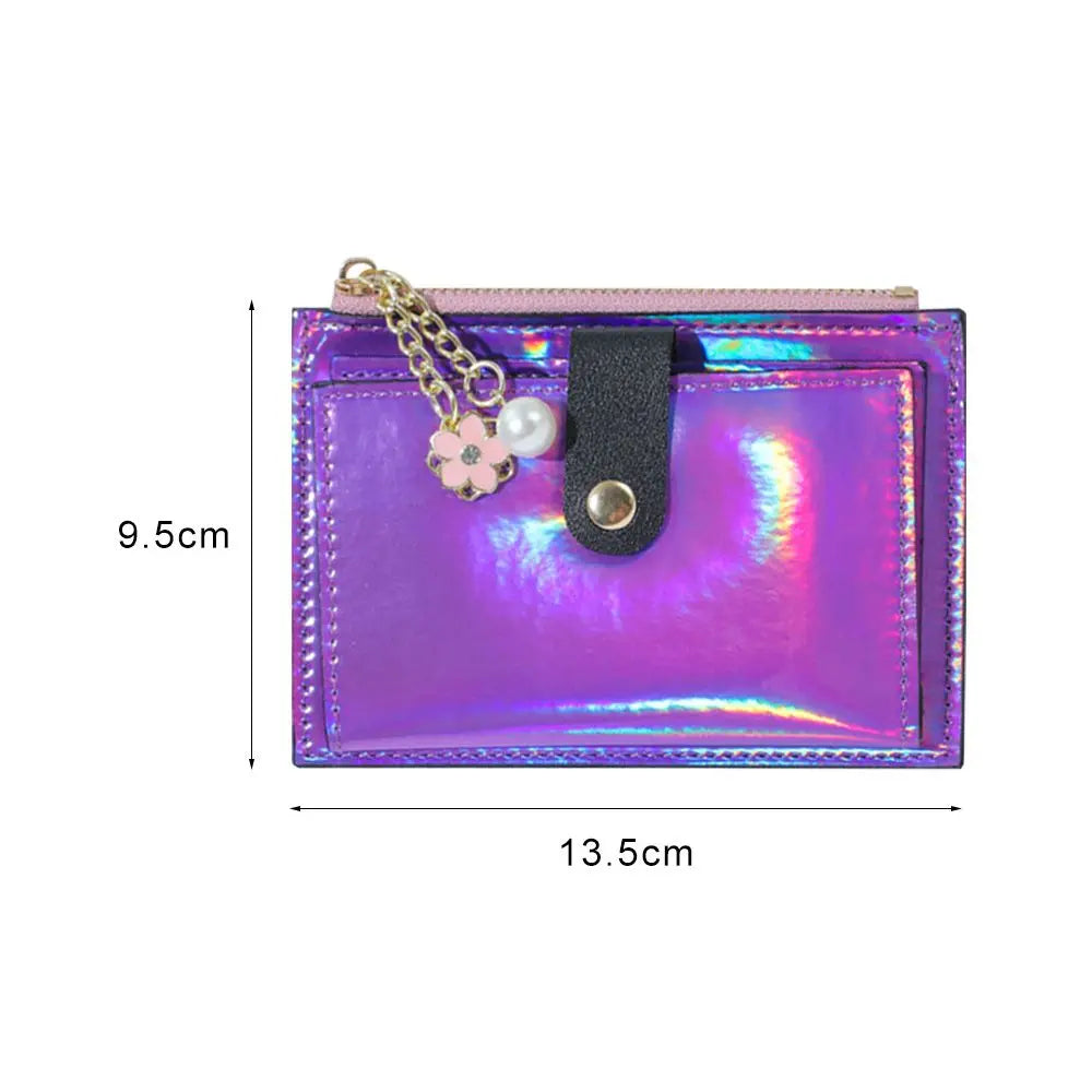 Iridescent Snap Wallet