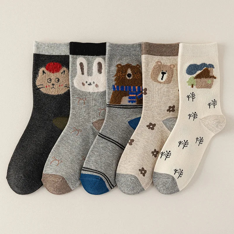 Animal Crew Socks (set of 5)