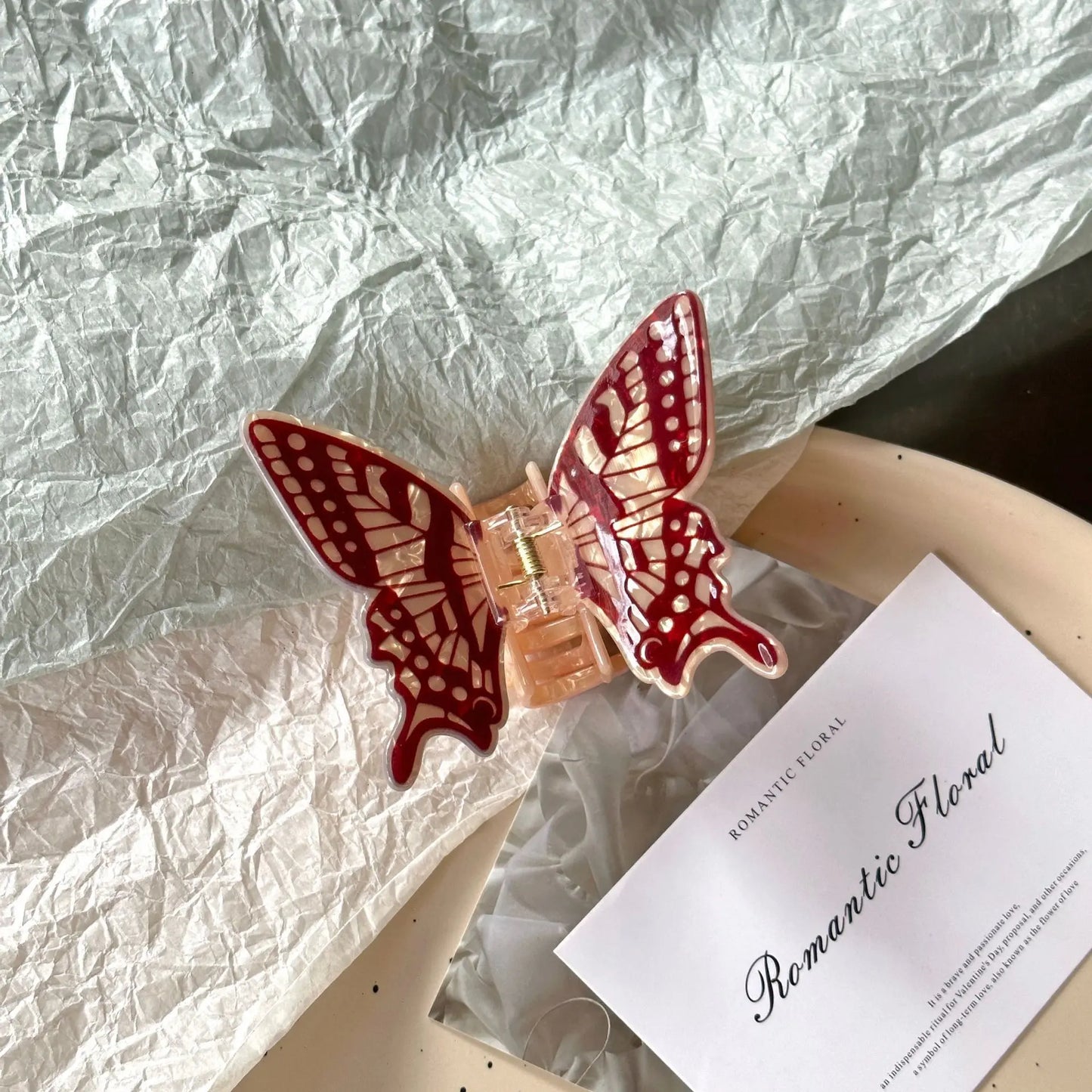 Acrylic Glossy Butterfly Hair Claw