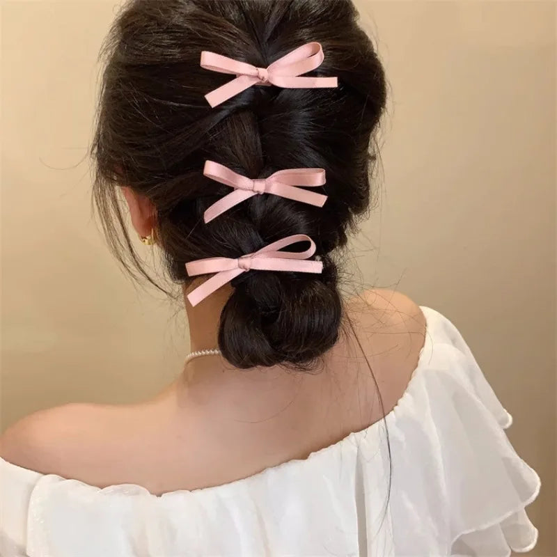 Balletcore Ribbon Bow Hairclip Sets (3 Hairclips)