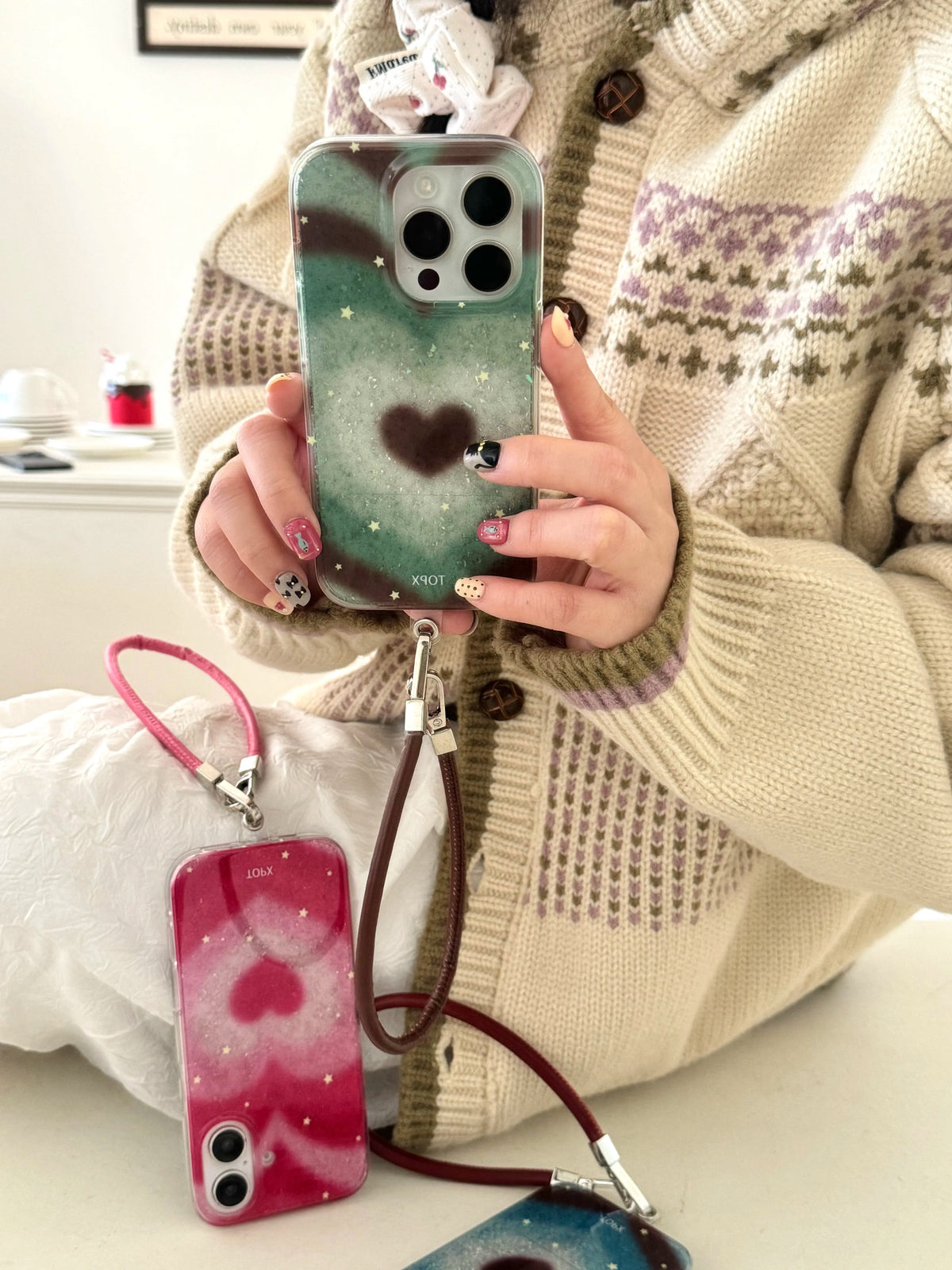 Glitter Heart iPhone Case