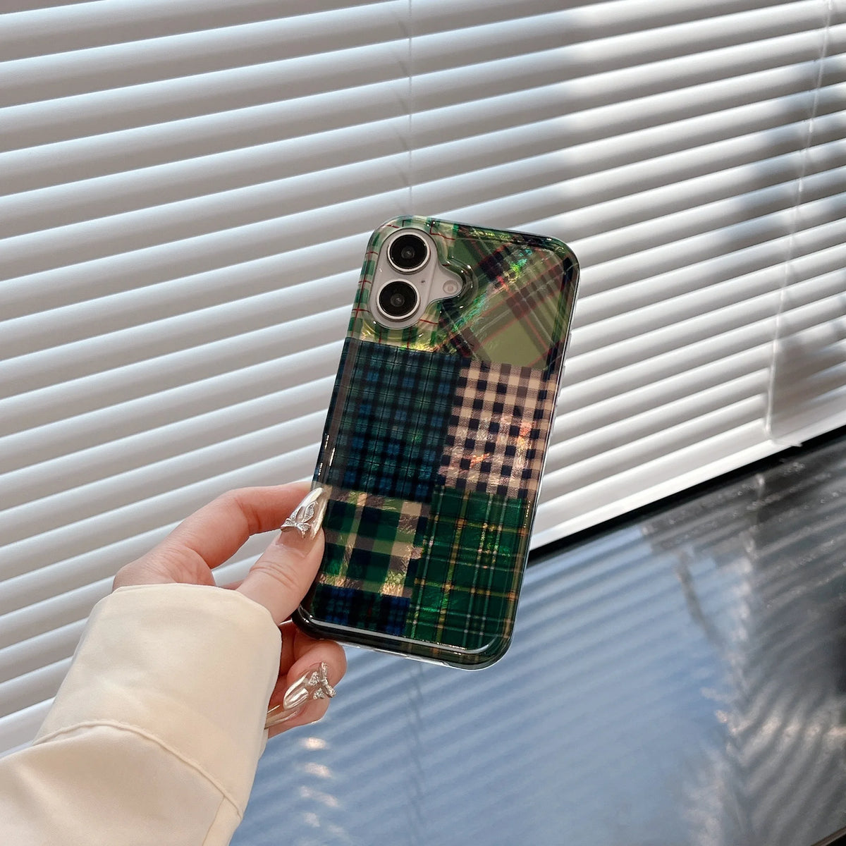 Glossy Patchwork iPhone Case