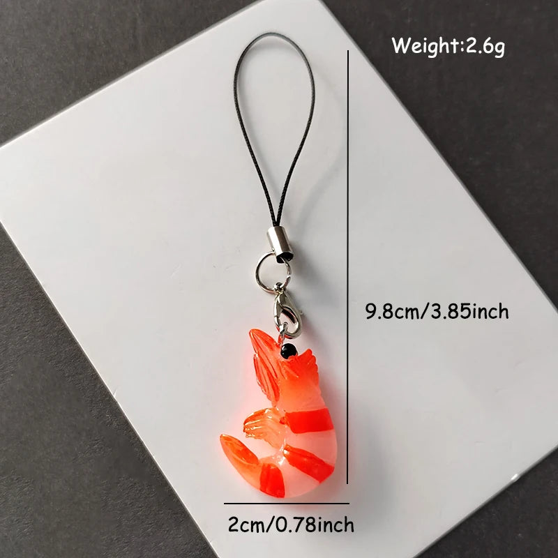 Shrimp Friend Charm Strap - Ice Cream Cake