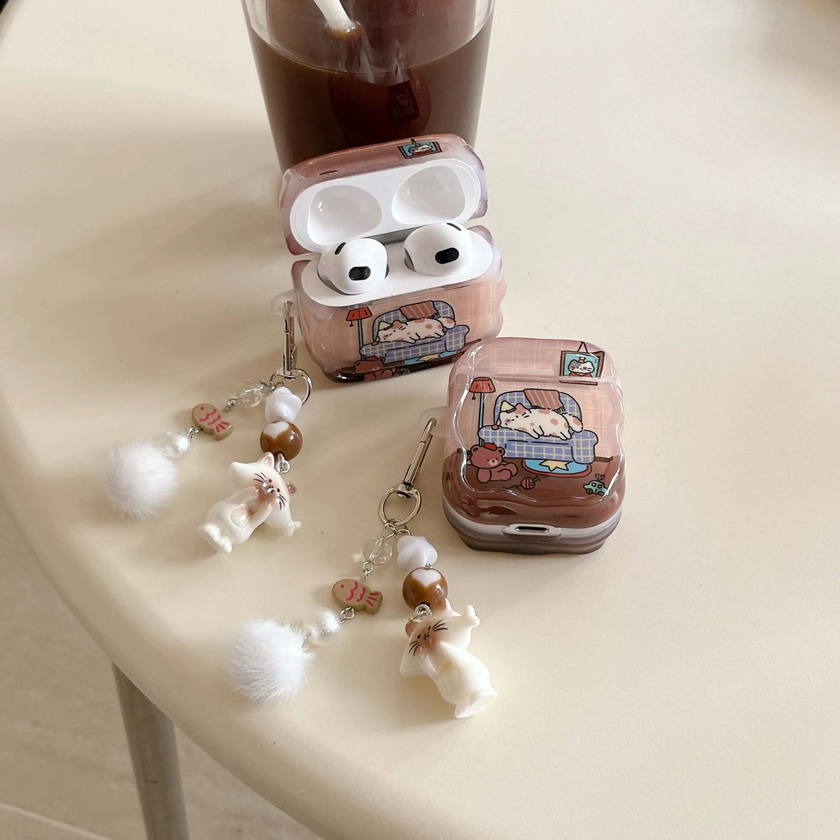 Cozy Kitty Cat AirPods Charger Case Cover