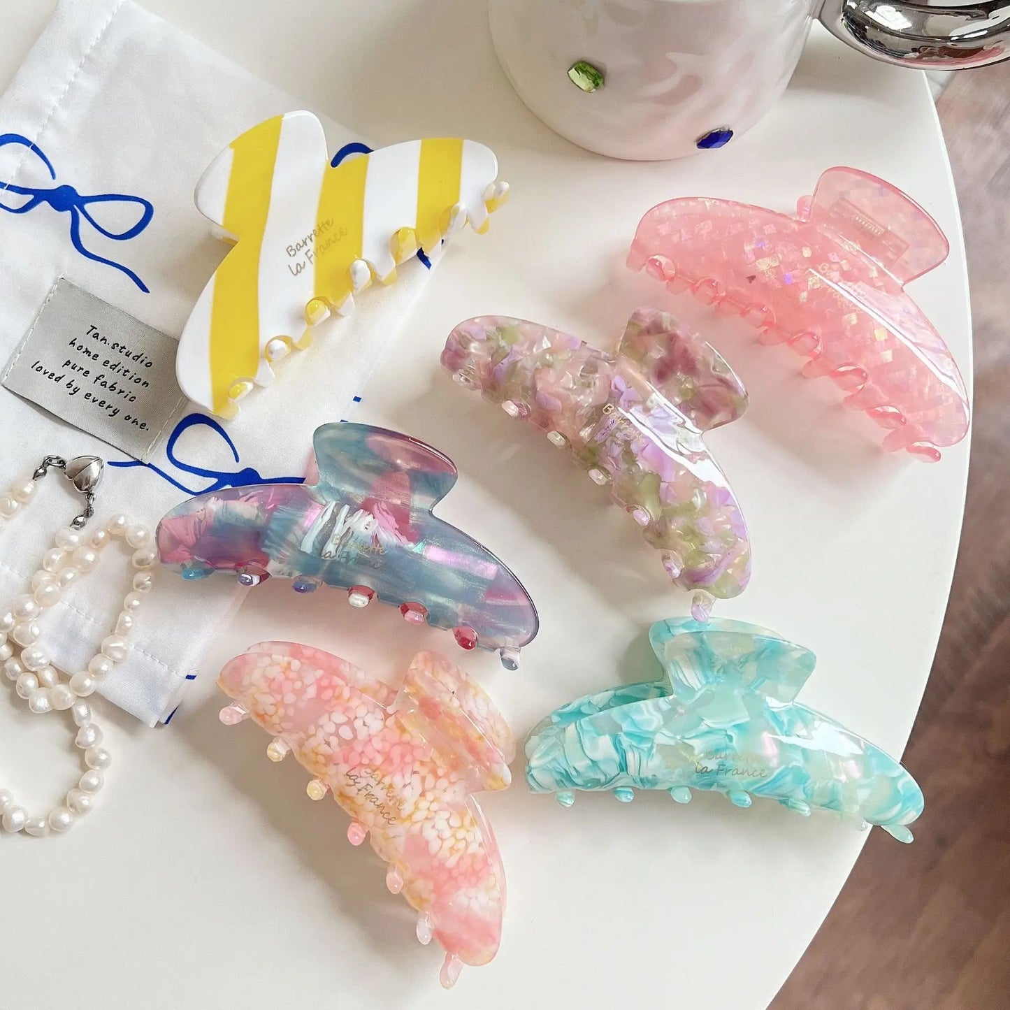 Glossy Acrylic Pastel Hair Claw