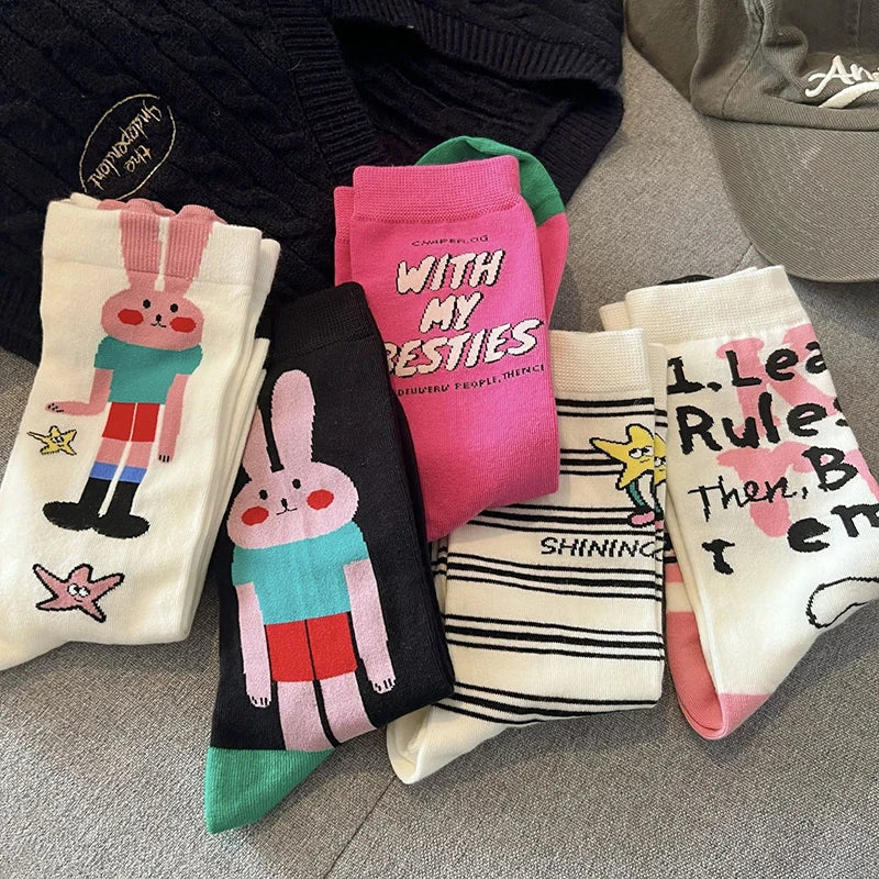 Bunny Time Crew Socks - Ice Cream Cake