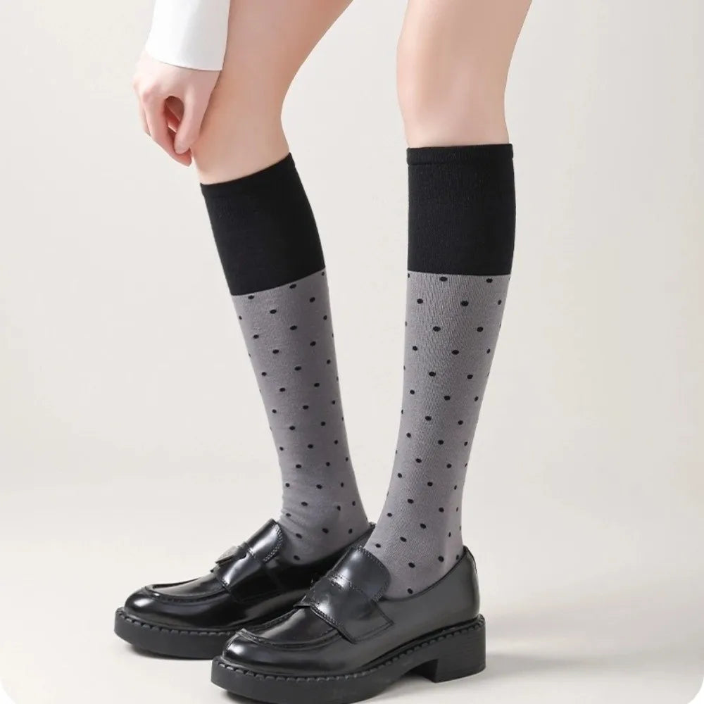Polka Dot Colourblock Socks